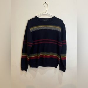 Nautica Multicolor striped wool sweater men medium